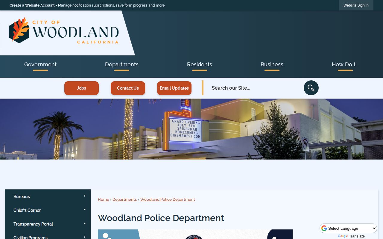 Woodland Police Department official source for Woodland recent arrests
