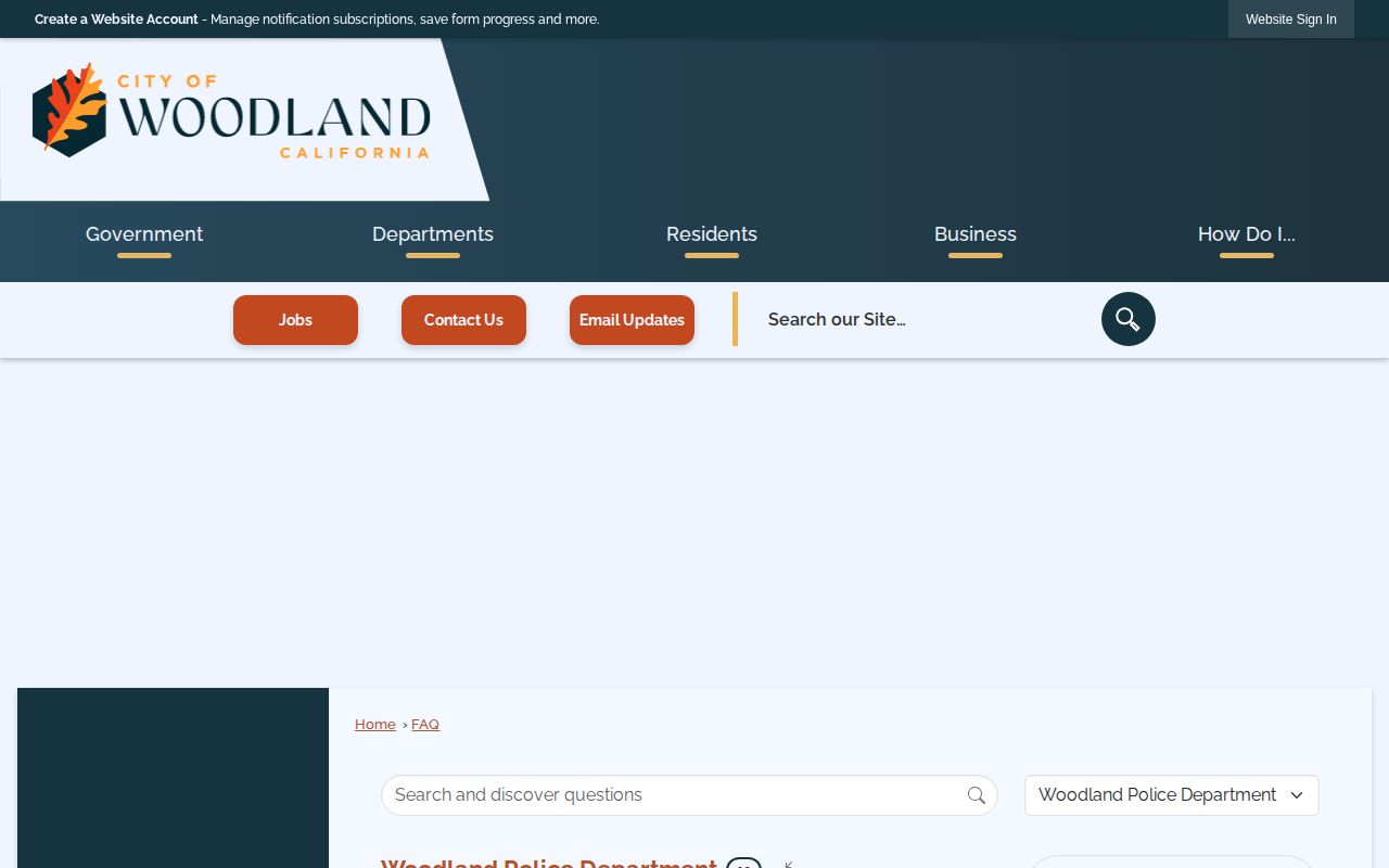Woodland police records FAQ for Woodland arrest report requests